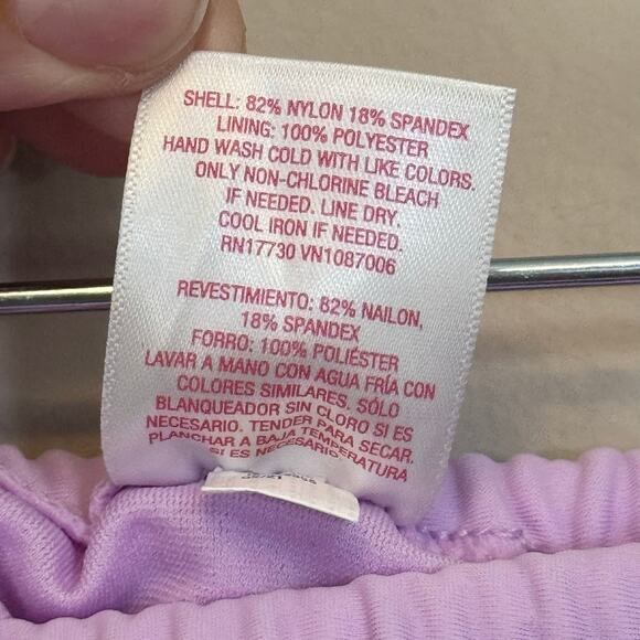 Xhilaration Junior Shirred Side-Tie High Leg Scoop Bikini Bottom XL Purple NWT - Picture 6 of 6